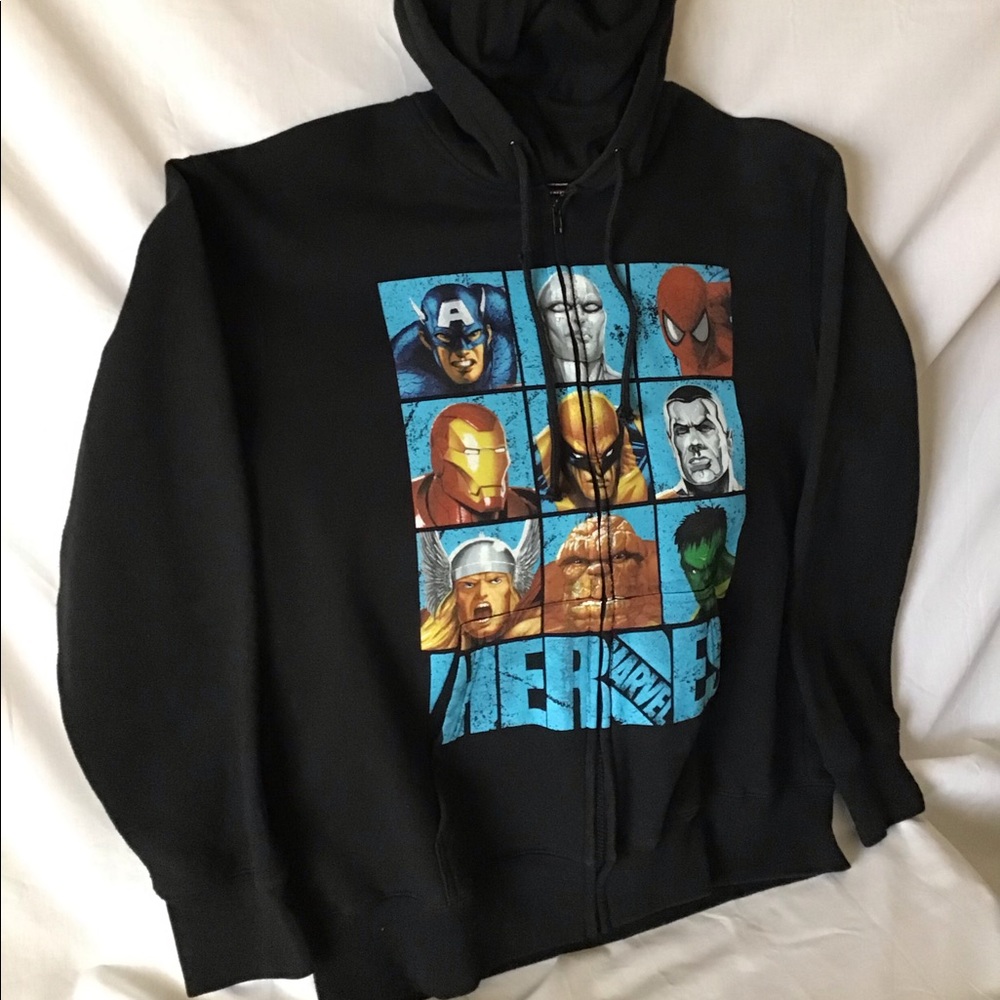 Mad Engine Marvel characters zip hoodie